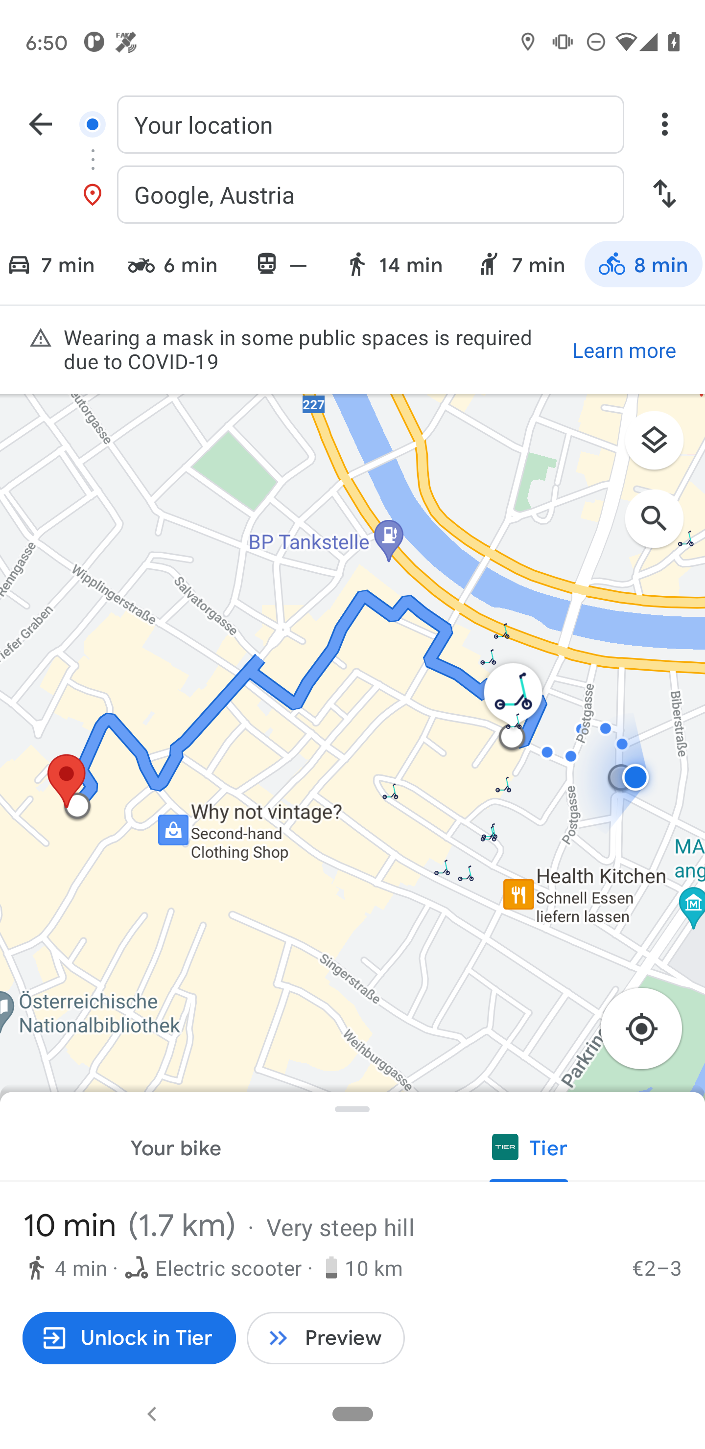 Google Maps partners with TIER in 11 European cities