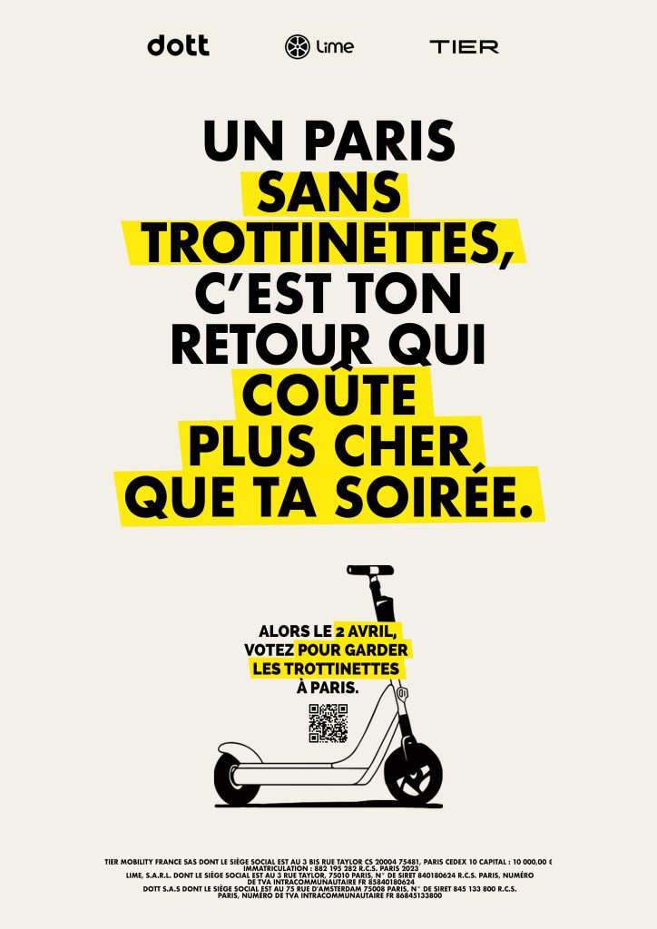 Paris e-scooter campaign