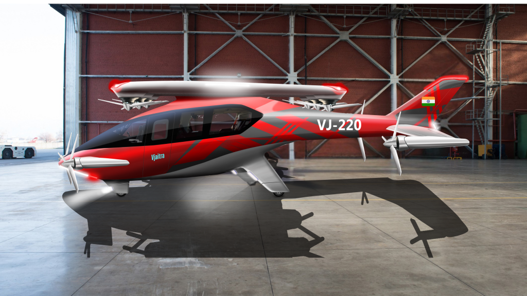 Vjaitra Air Mobility Launches India’s First VTOL Electric Air Taxi with Hydrogen-Powered Model